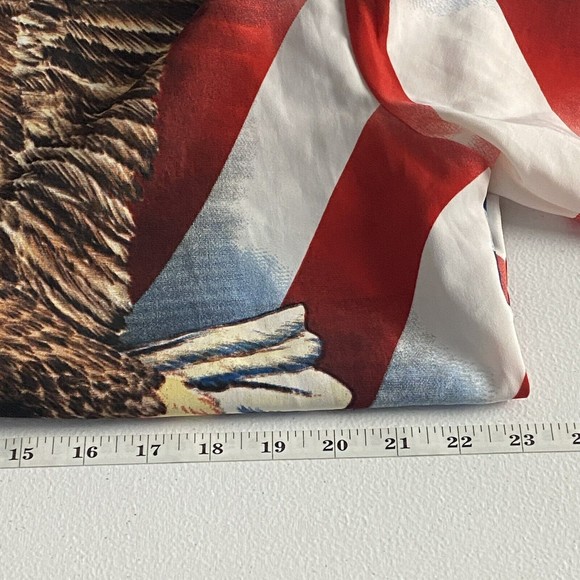 DRAGONFLY ROADHOUSE Mens Red Button Up Short Sleeve Shirt Size M Eagle USA Biker - Picture 8 of 9